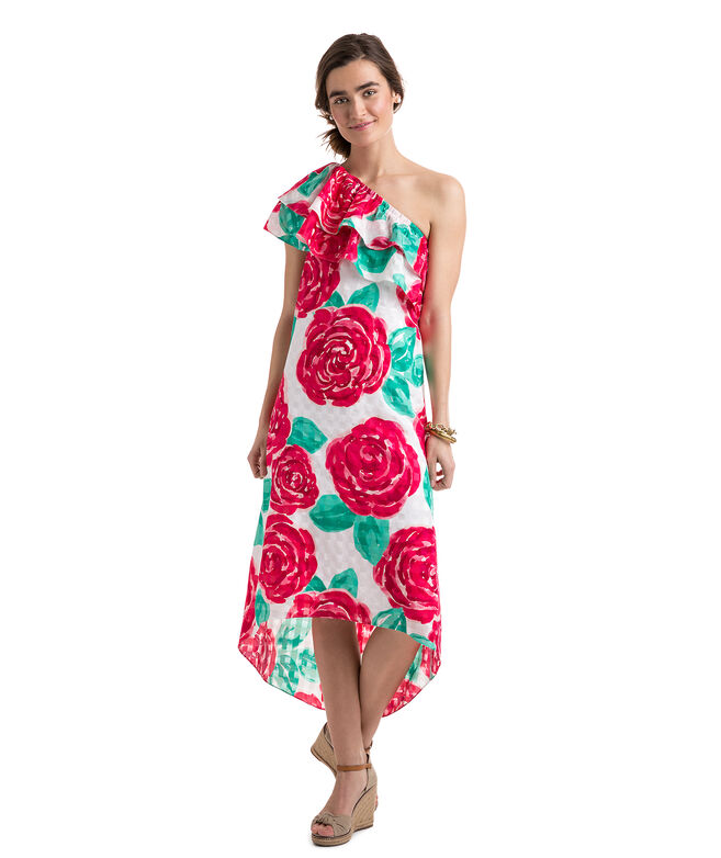 Run For The Roses One Shoulder Dress