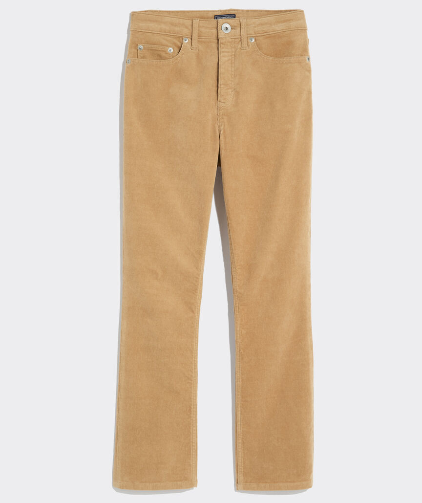 Kick Flare Mid-Rise Corduroy Pants