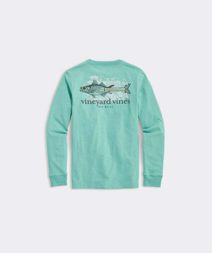 Boys' Sea Bass Long-Sleeve Pocket Tee