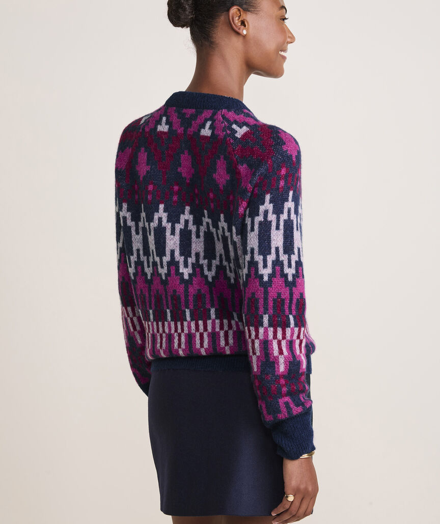 Wool-Blend Fair Isle Crewneck Sweater