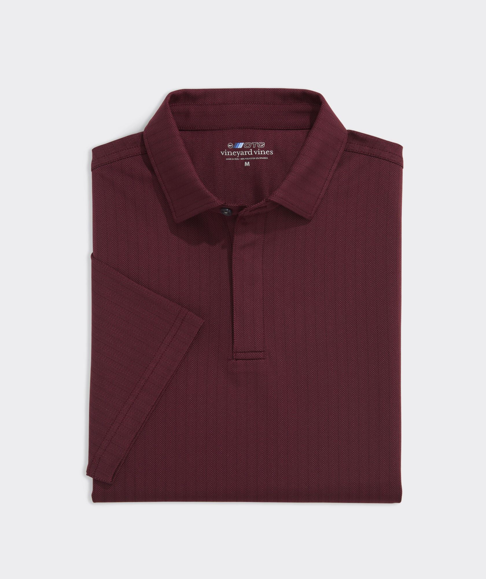 On-The-Go Herringbone Jacquard Polo