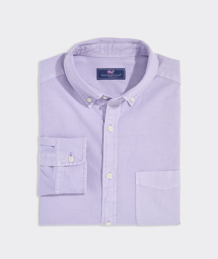 Garment-Dyed Oxford Solid Shirt