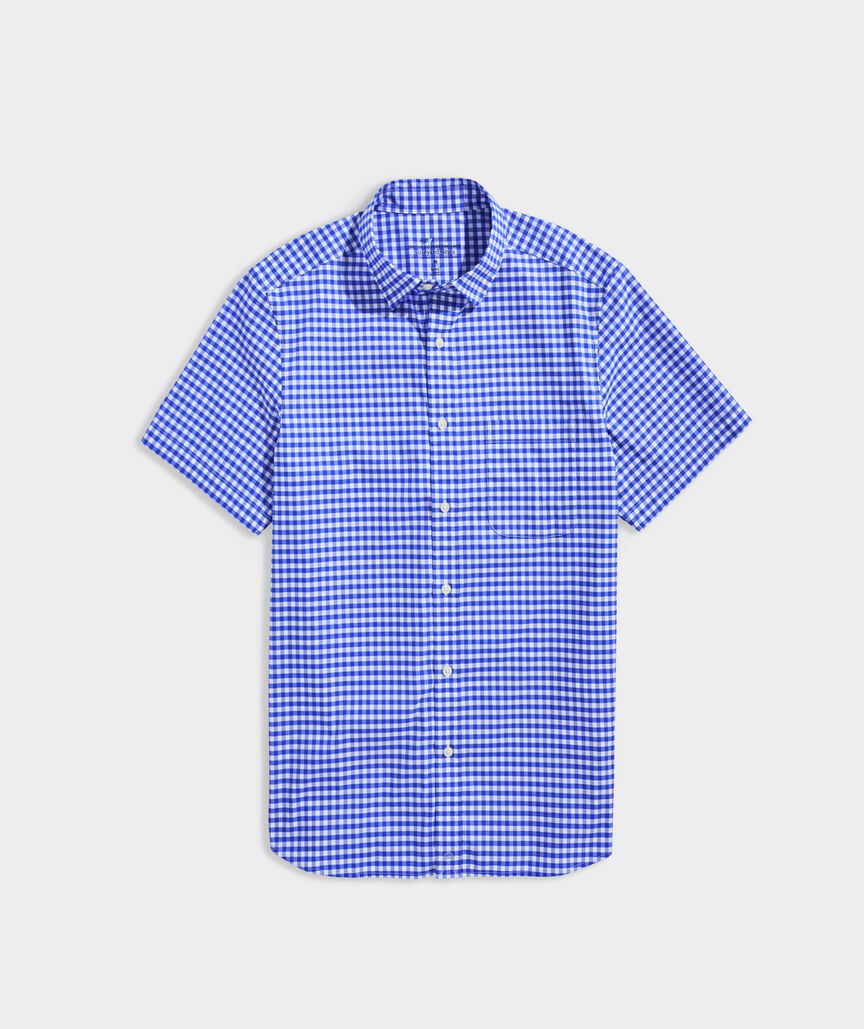 On-The-Go brrrº Short-Sleeve Gingham Shirt