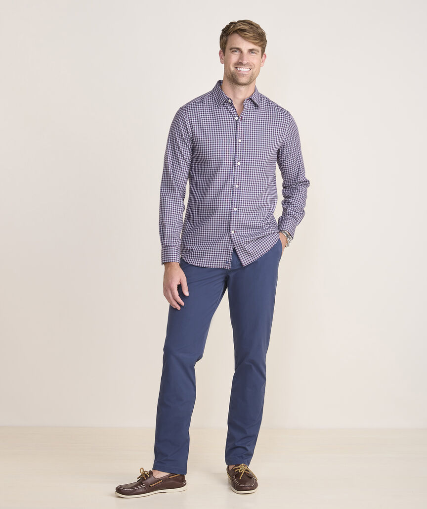 On-The-Go Brushed Twill Plaid Shirt