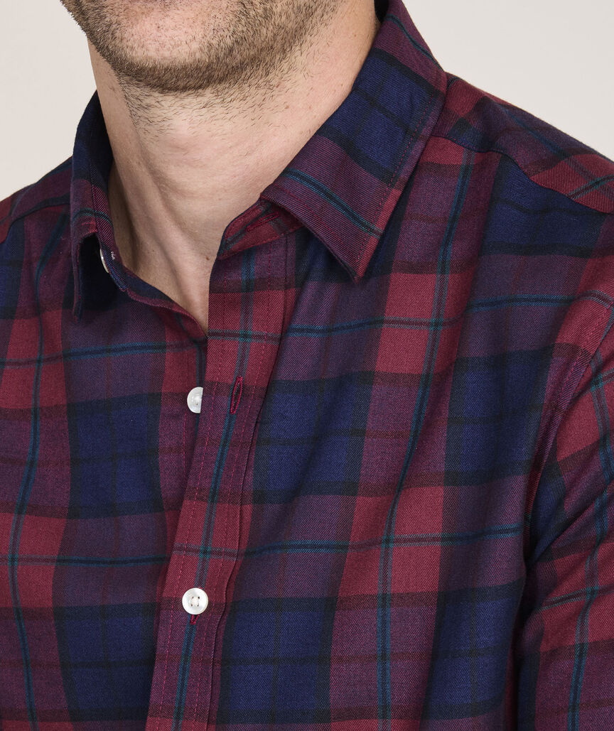 On-The-Go Brushed Twill Plaid Shirt