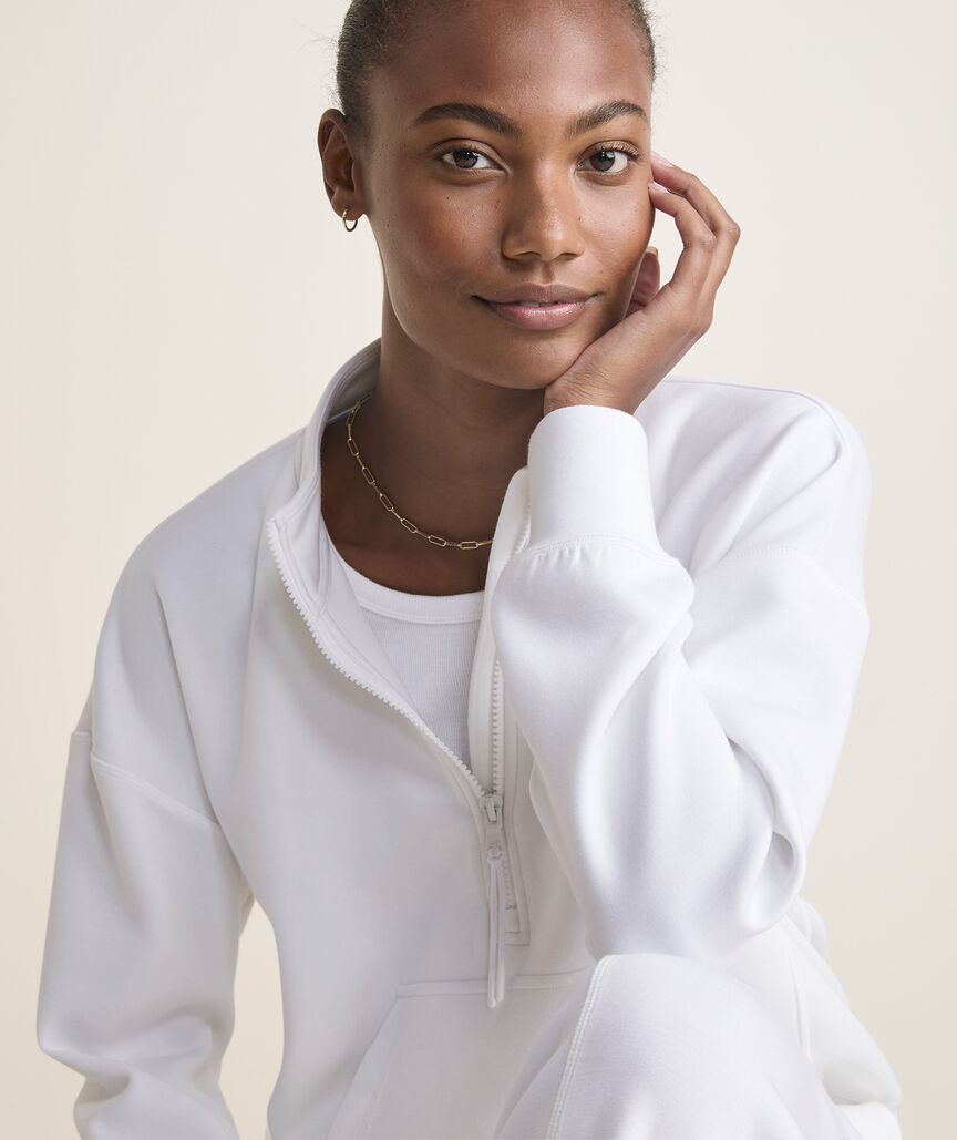 Silky Scuba Oversized Quarter-Zip