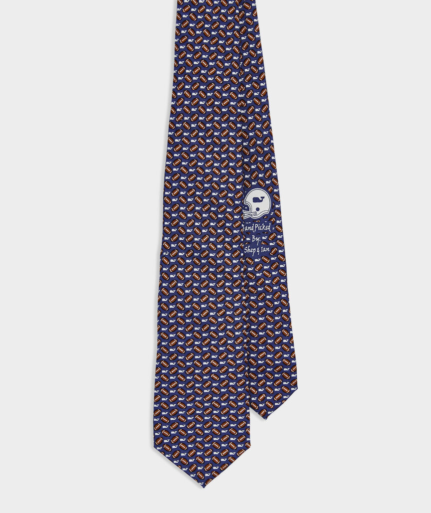 Boys' Footballs & Whales Silk Tie