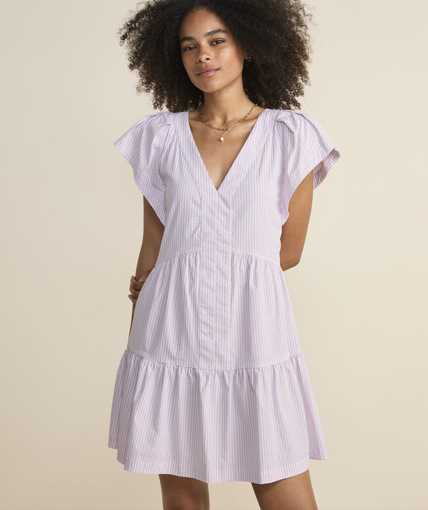 Harbor Tiered Ruffle-Sleeve Dress