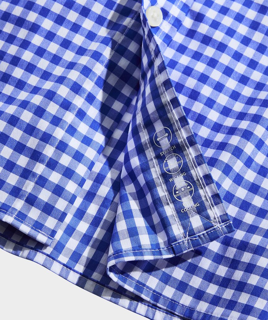 On-The-Go brrrº Short-Sleeve Gingham Shirt