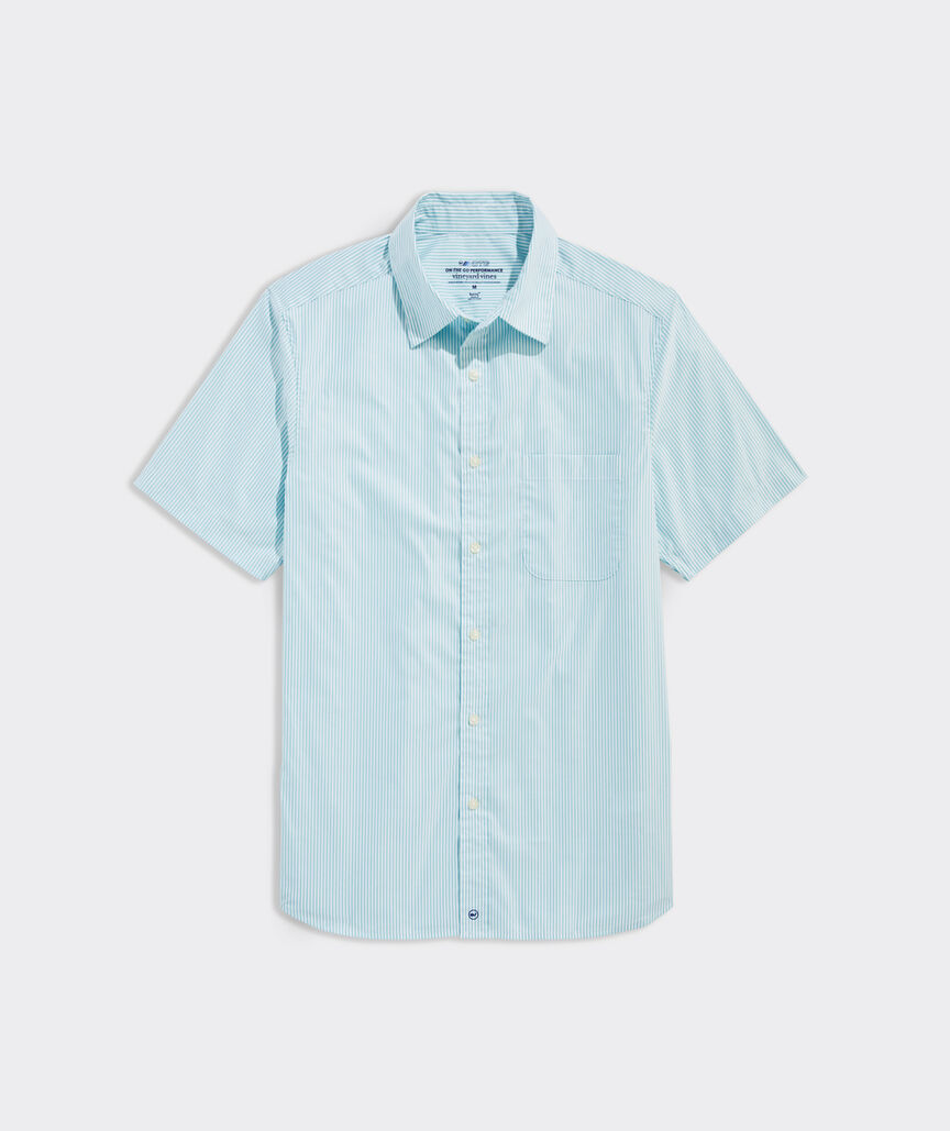 On-The-Go brrrº Short-Sleeve Stripe Shirt