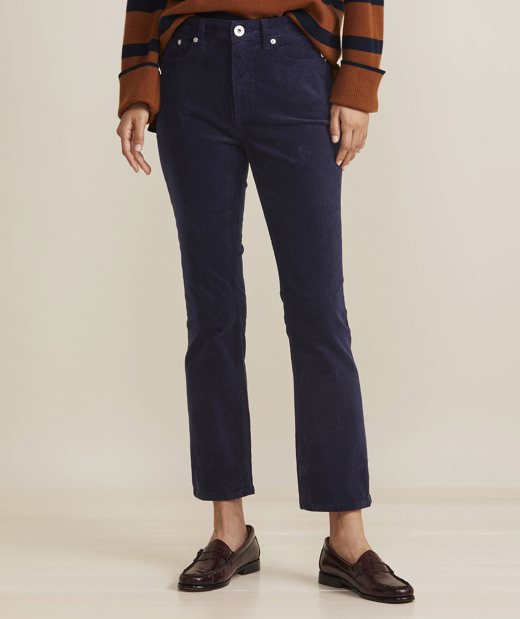 Shop Kick Flare Mid-Rise Corduroy Pants at vineyard vines