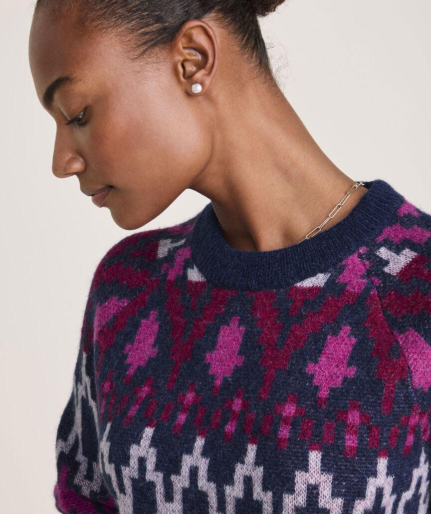 Wool-Blend Fair Isle Crewneck Sweater