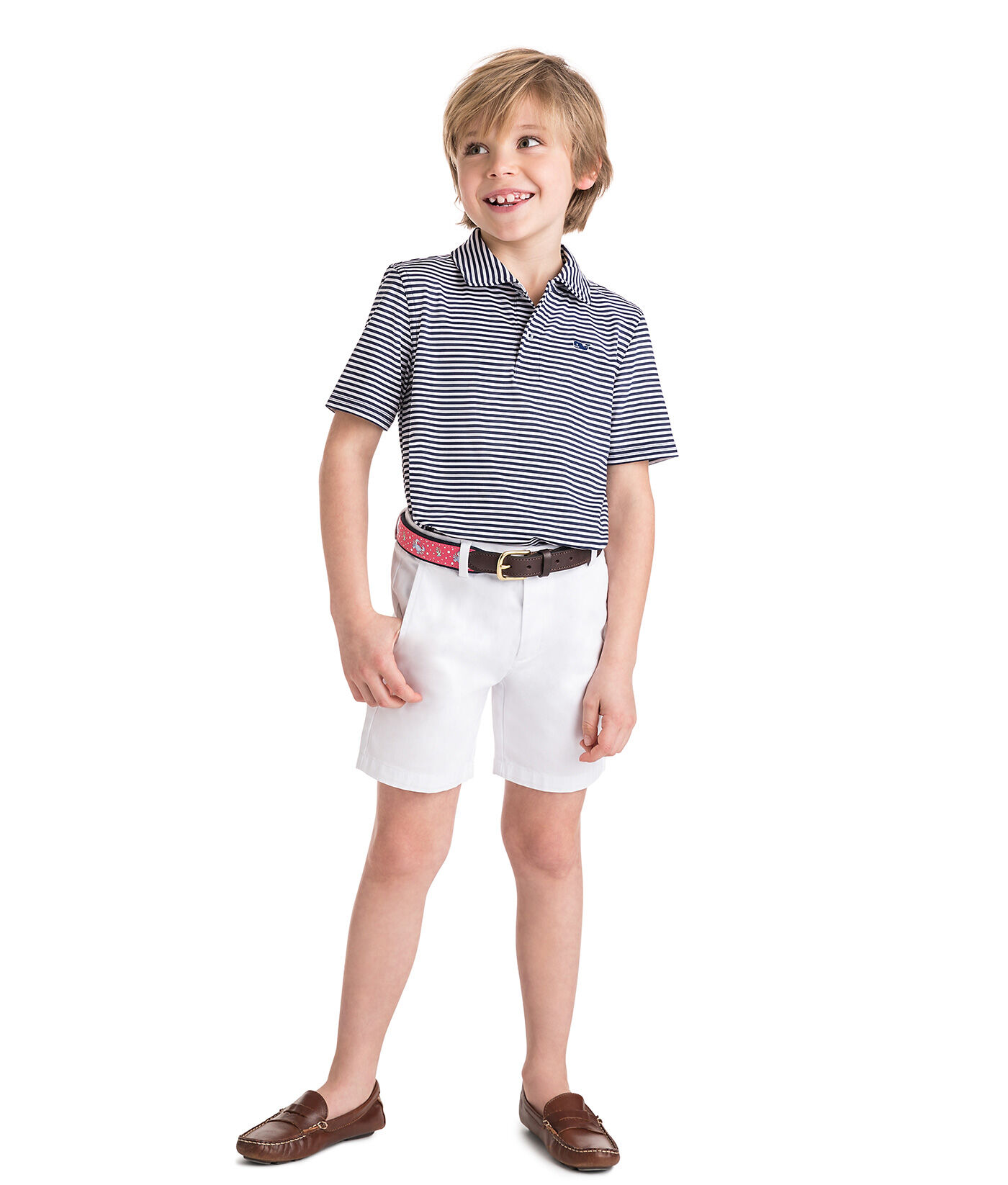 Shop Boys Winstead Stripe Sankaty Performance Polo at vineyard vines