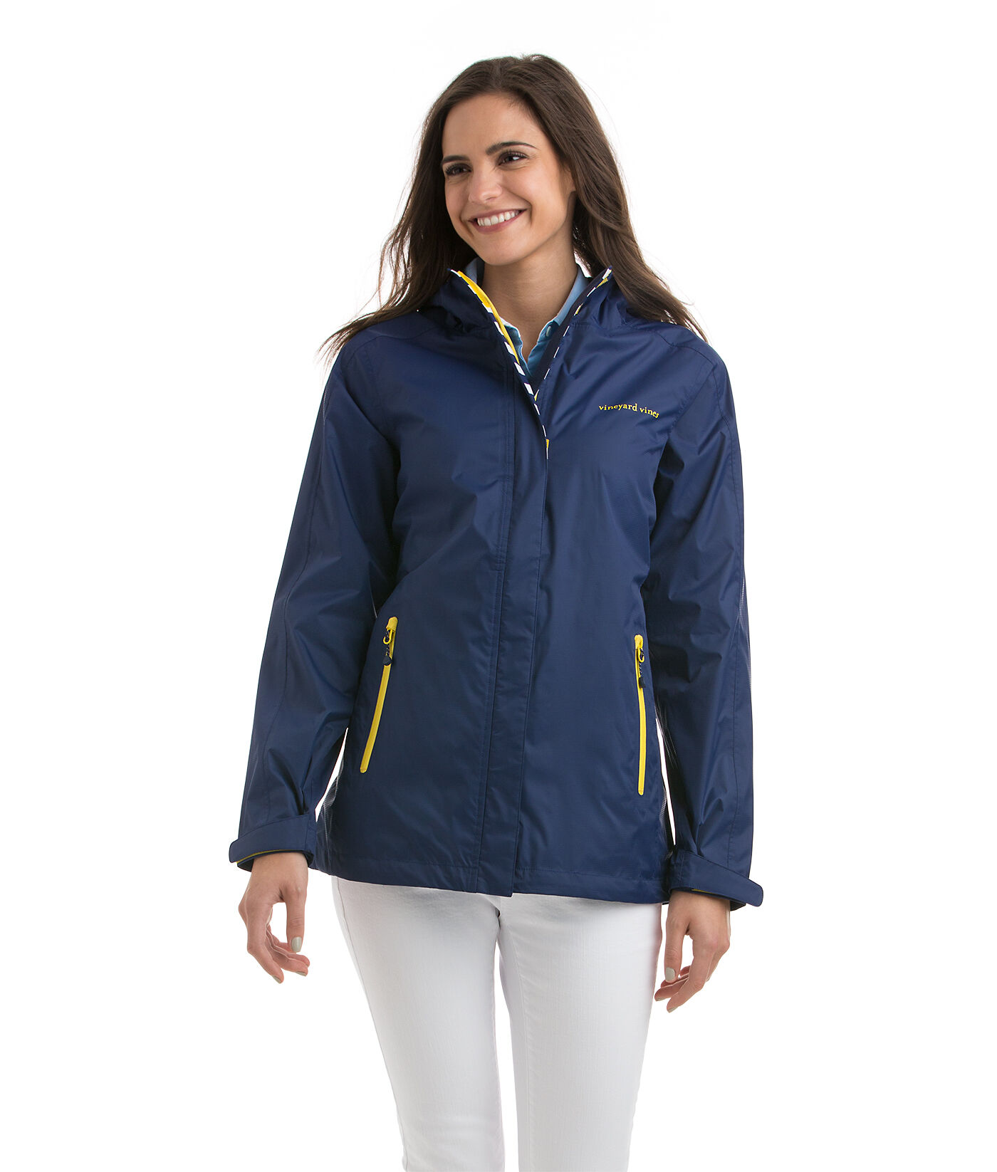 Vineyard vines stow store and go rain jacket