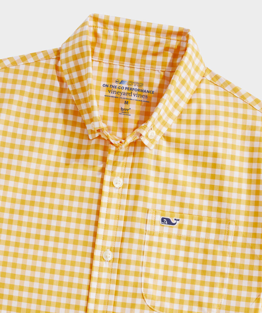 Boys' On-The-Go brrrº Short-Sleeve Gingham Shirt