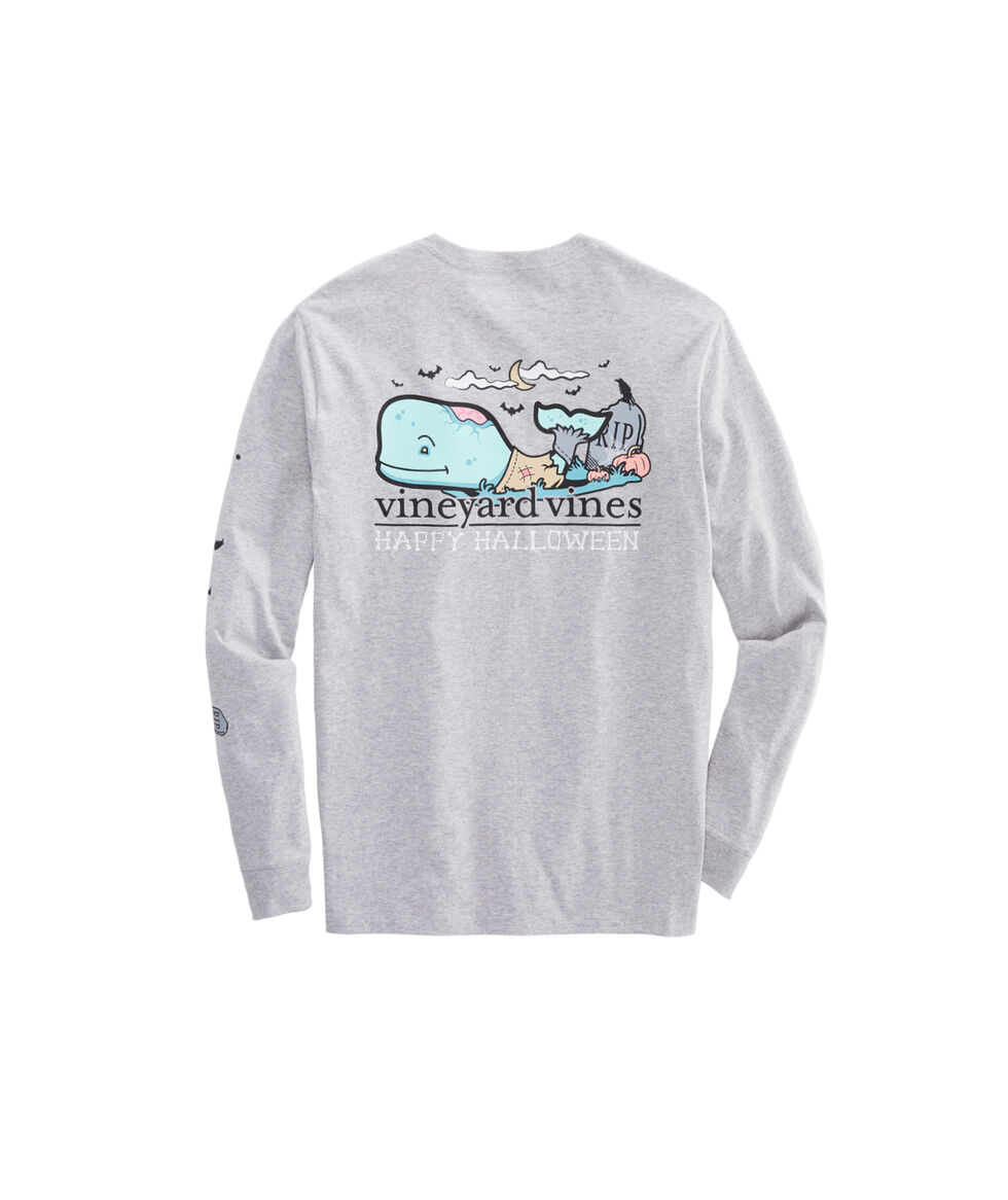 Shop Halloween Zombie Whale LongSleeve Pocket TShirt at vineyard vines