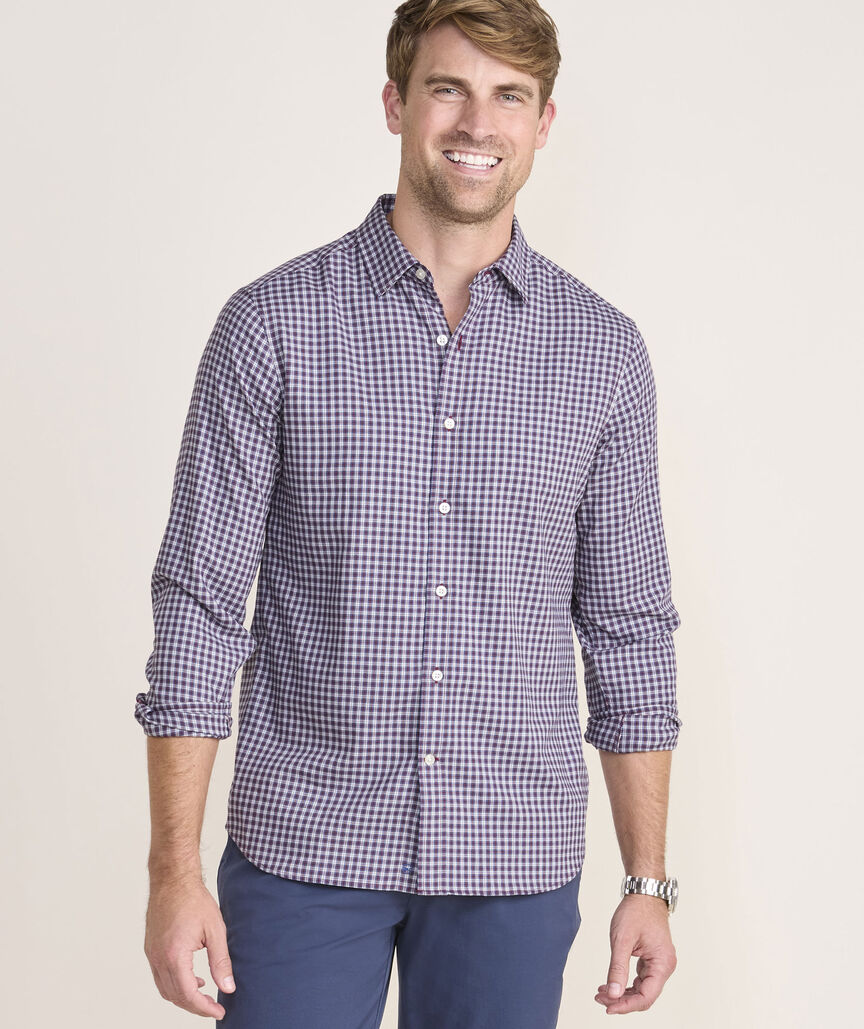 On-The-Go Brushed Twill Plaid Shirt