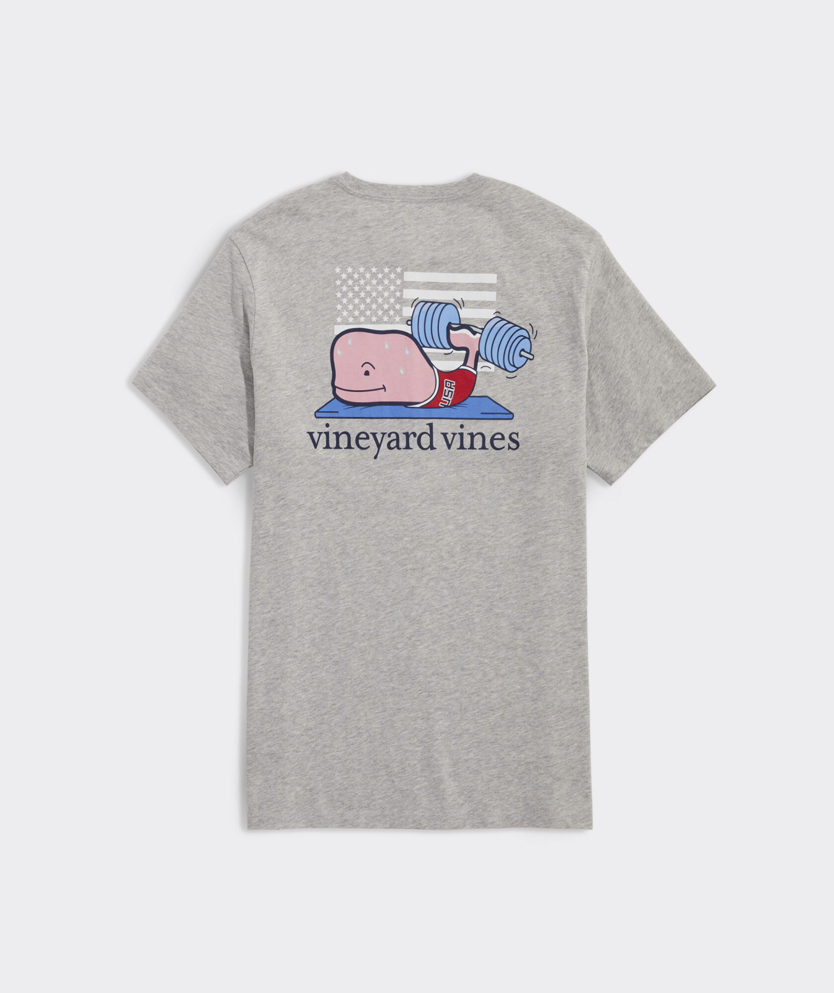 Weight Lifting Whale Short-Sleeve Pocket Tee