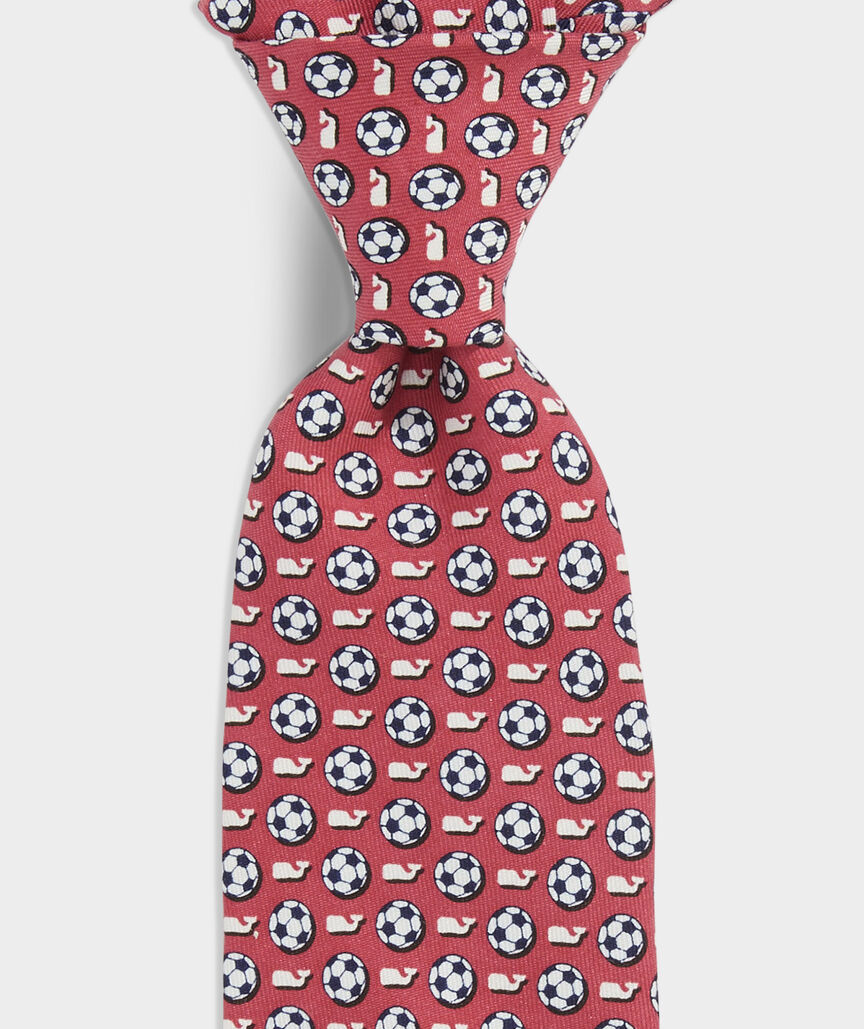 Boys' Soccer Balls & Whales Silk Tie