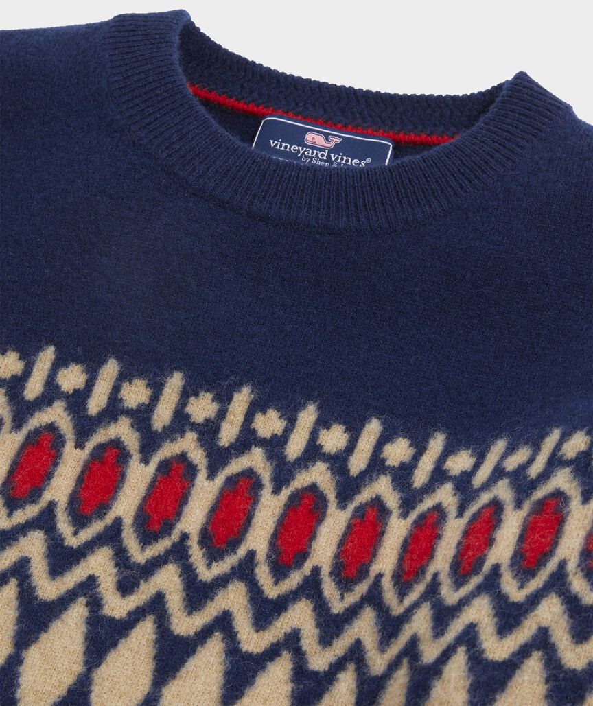 Shop Heritage Fair Isle Crewneck Sweater At Vineyard Vines