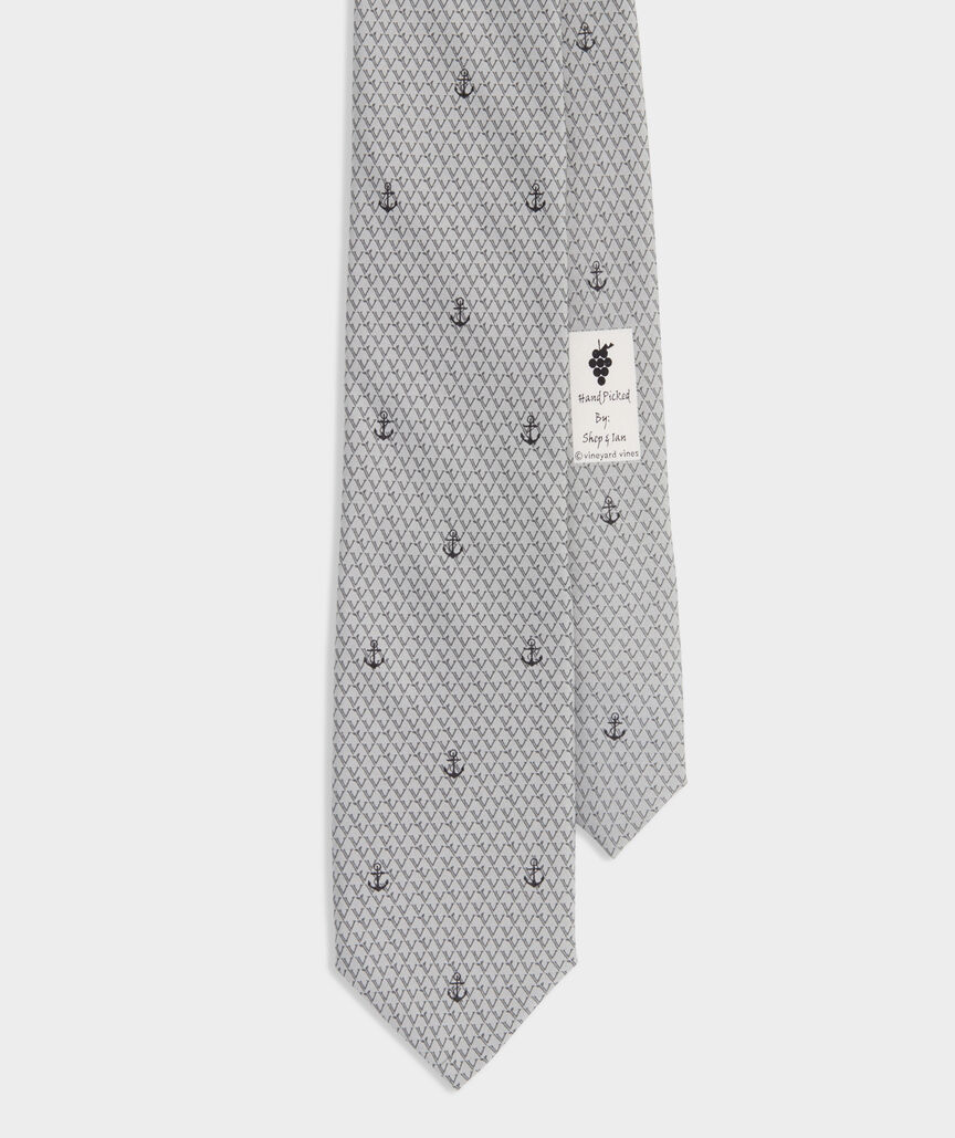 Anchors & V's Silk Tie