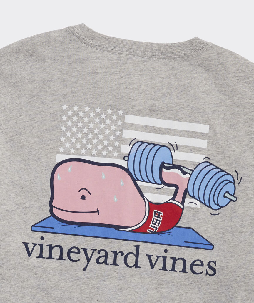 Weight Lifting Whale Short-Sleeve Pocket Tee