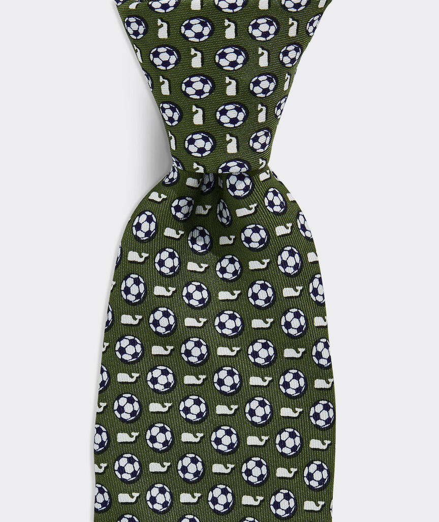 Boys' Soccer Balls & Whales Silk Tie