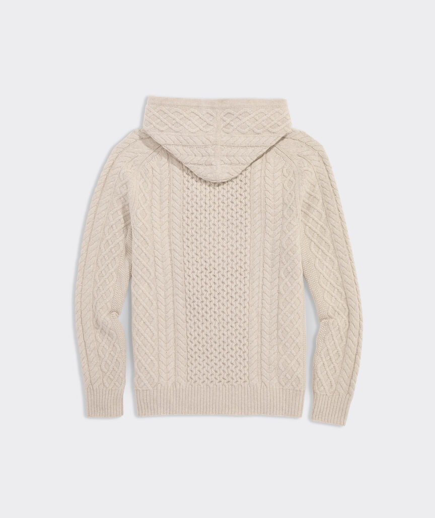 Cable-Knit Hoodie