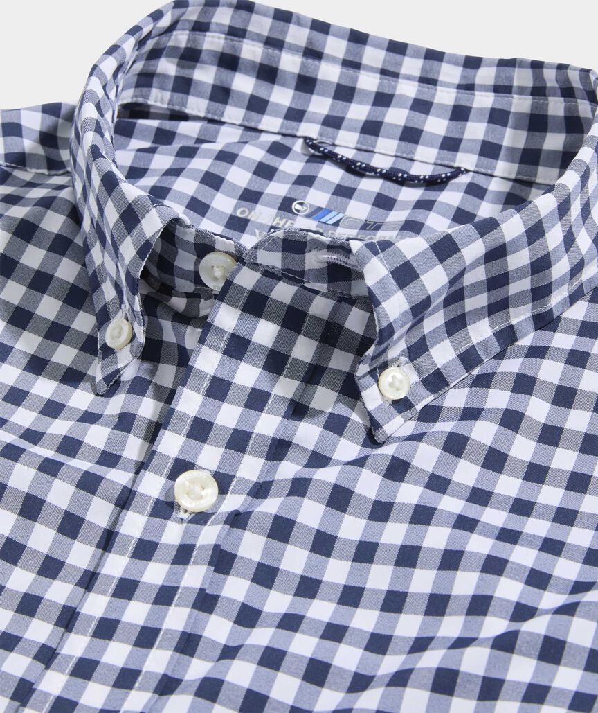 On-The-Go Nylon Gingham Shirt