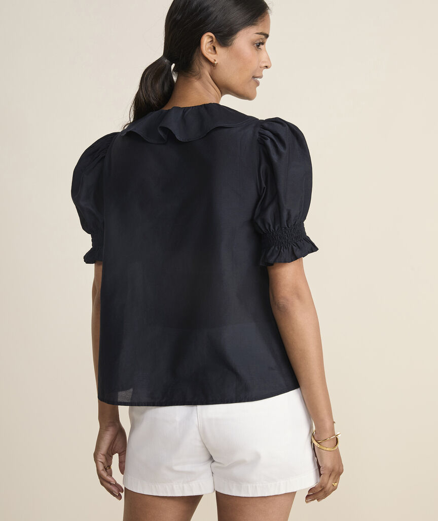 Ruffle-Neck Blouse