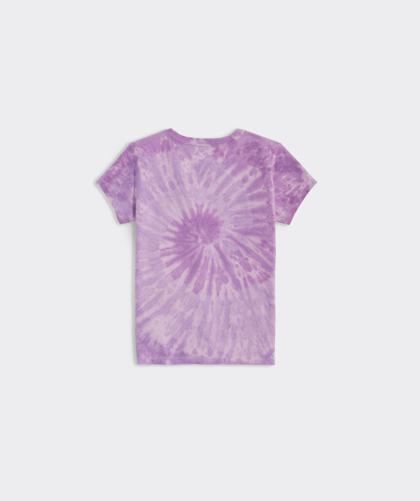 Girls' Whale Outline Tie-Dye Short-Sleeve Tee