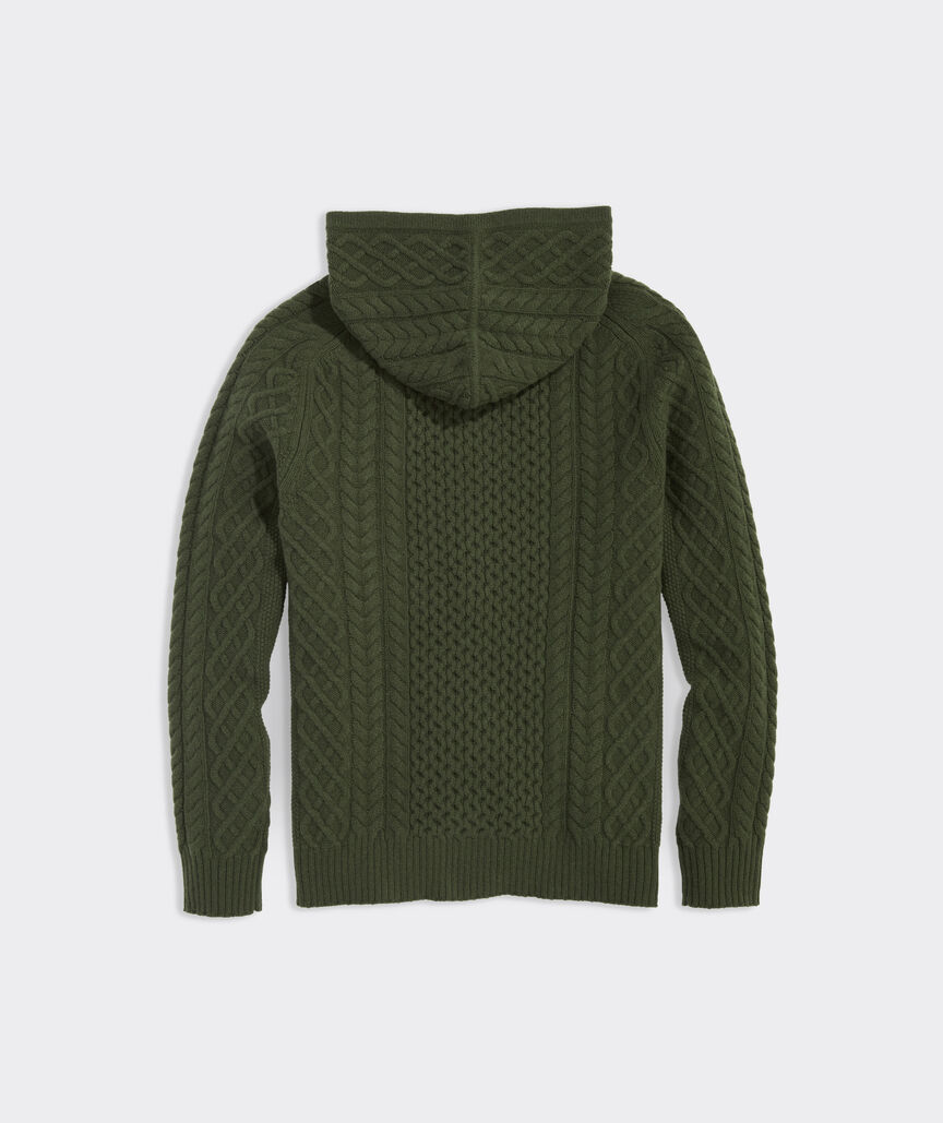 Cable-Knit Hoodie