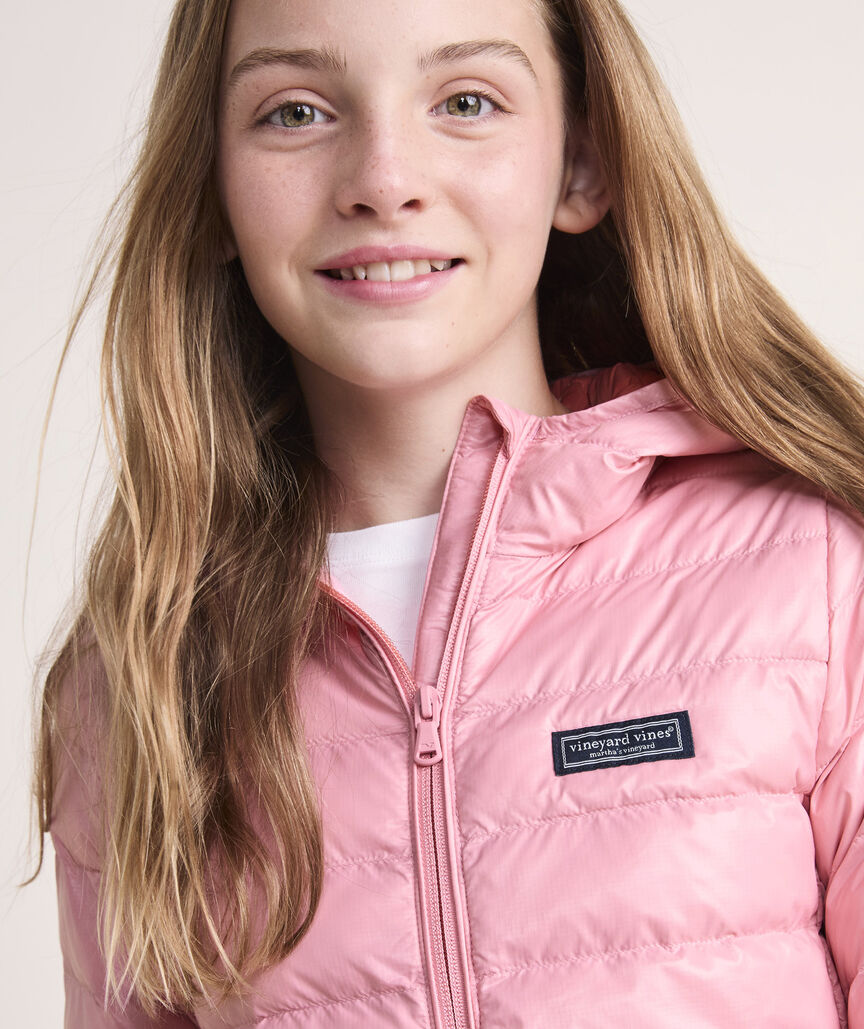 Girls' Packable Hooded Puffer Jacket