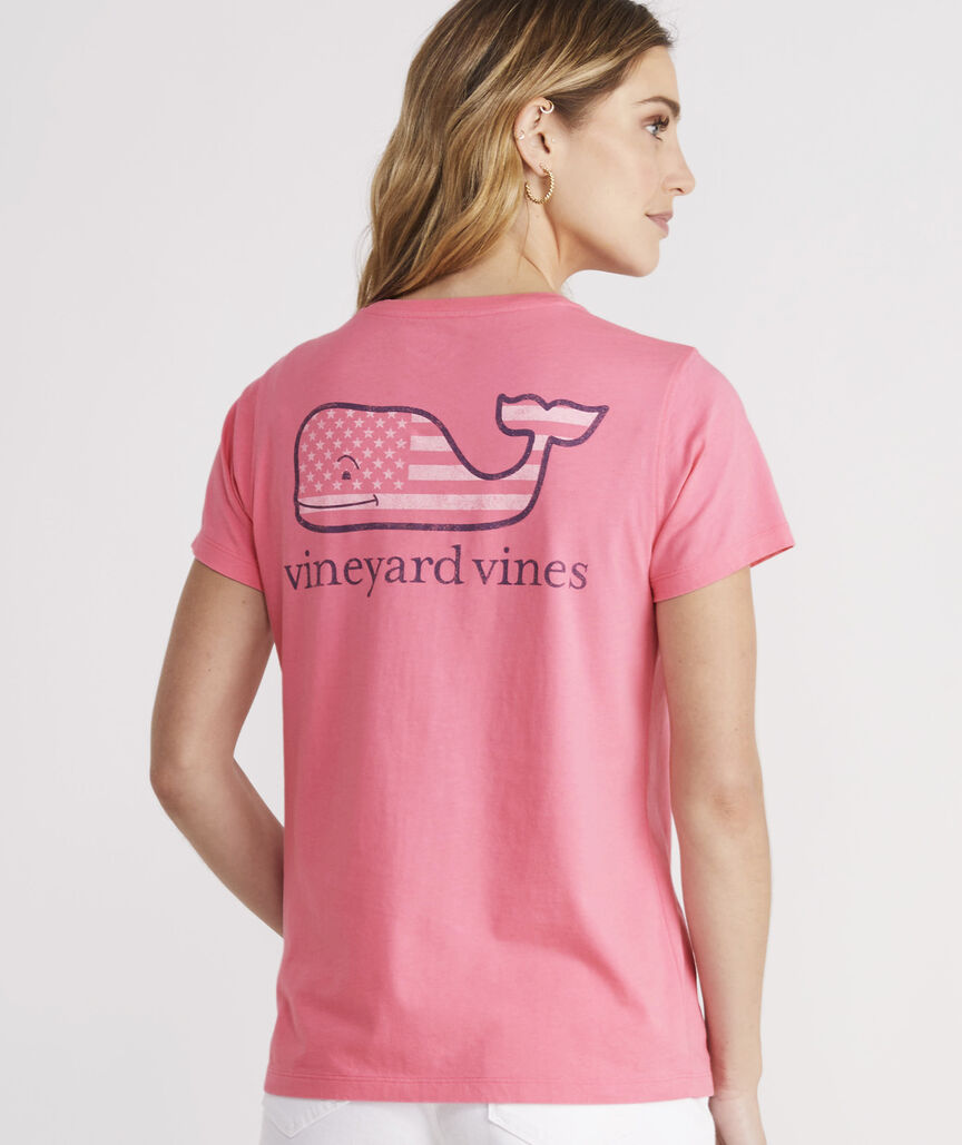 Vineyard Vines Shirt Womens Small Whale Basic Top Short-Sleeve