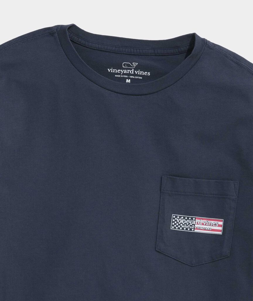 USA Logo Box Long-Sleeve Pocket Tee