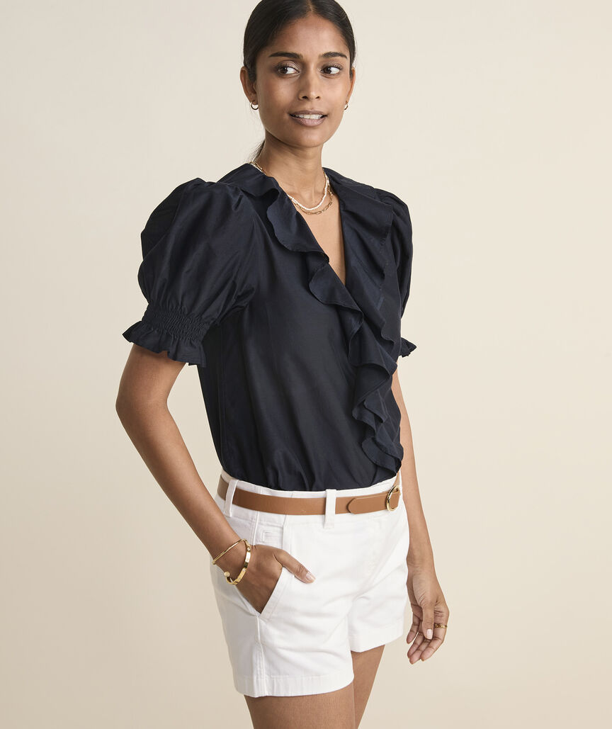 Ruffle-Neck Blouse