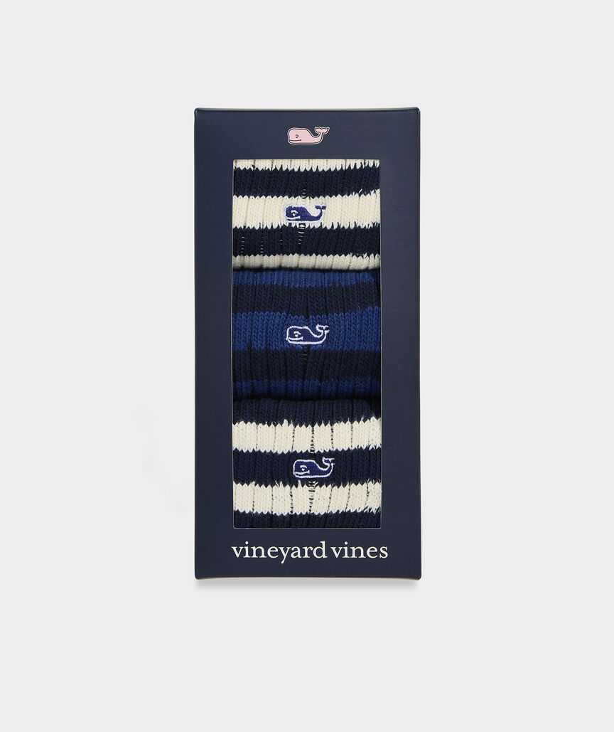 Athletic Rugby Stripe 3-Pack Socks