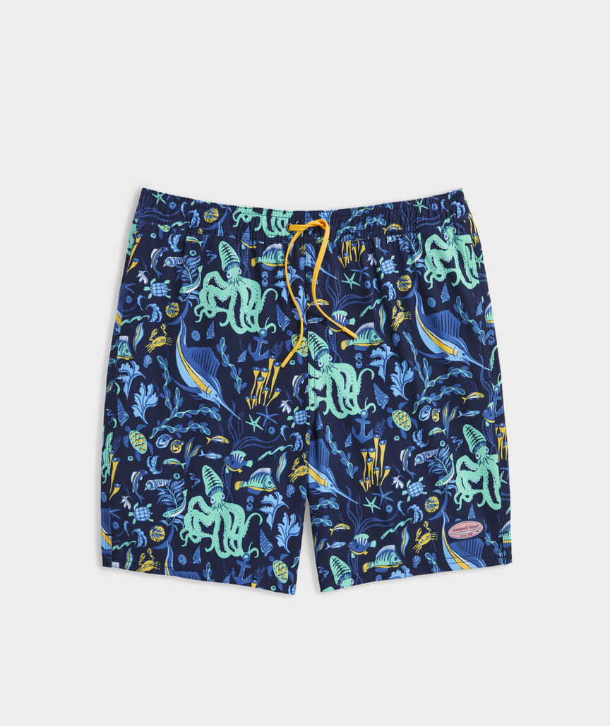 7 Inch Printed Chappy Swim Trunks