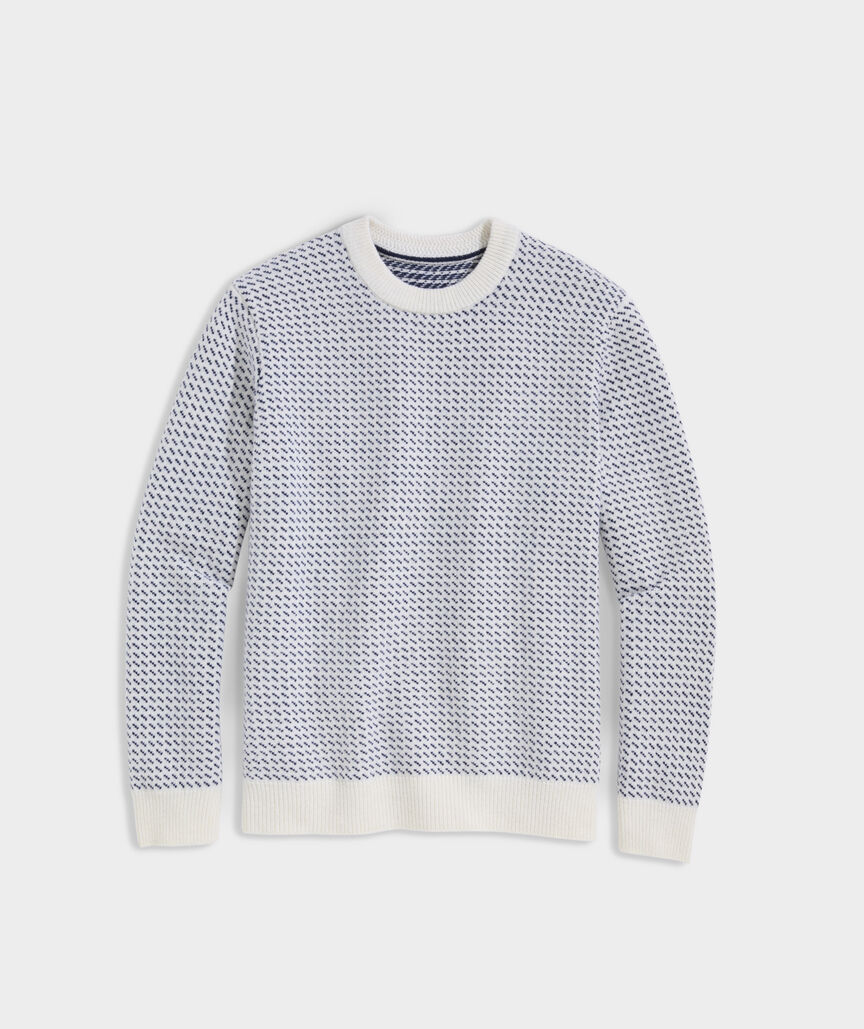 Marine Birdseye Crewneck Sweater