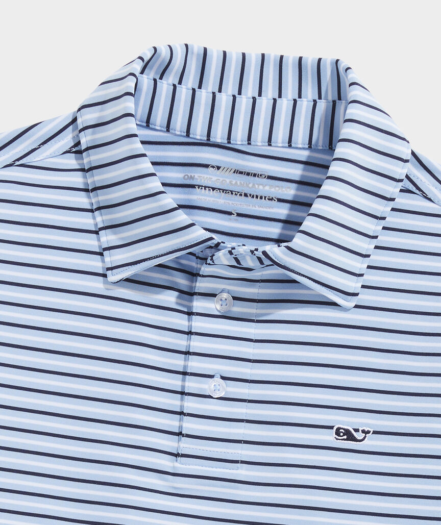 Boys' Tri-Color Bradley Stripe Sankaty Polo