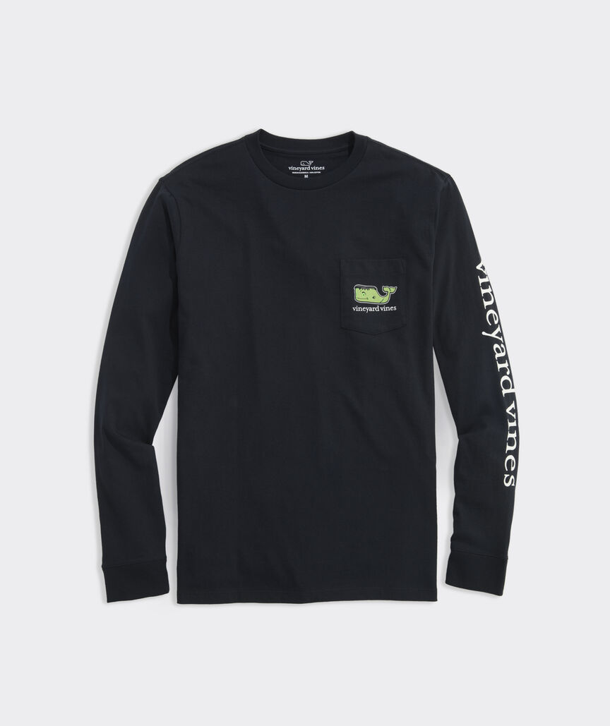 Frankenstein Whale Long-Sleeve Pocket Tee