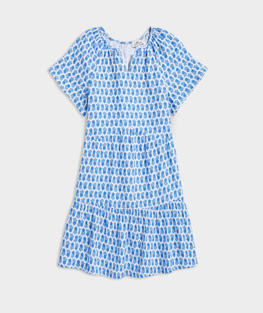 Shop Girls Printed Seastitch Double Gauze Dress At Vineyard Vines 