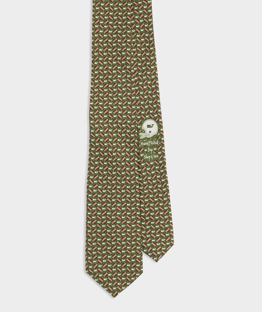 Boys' Footballs & Whales Silk Tie