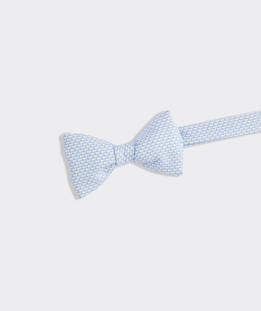 Micro Whales Silk Bow Tie