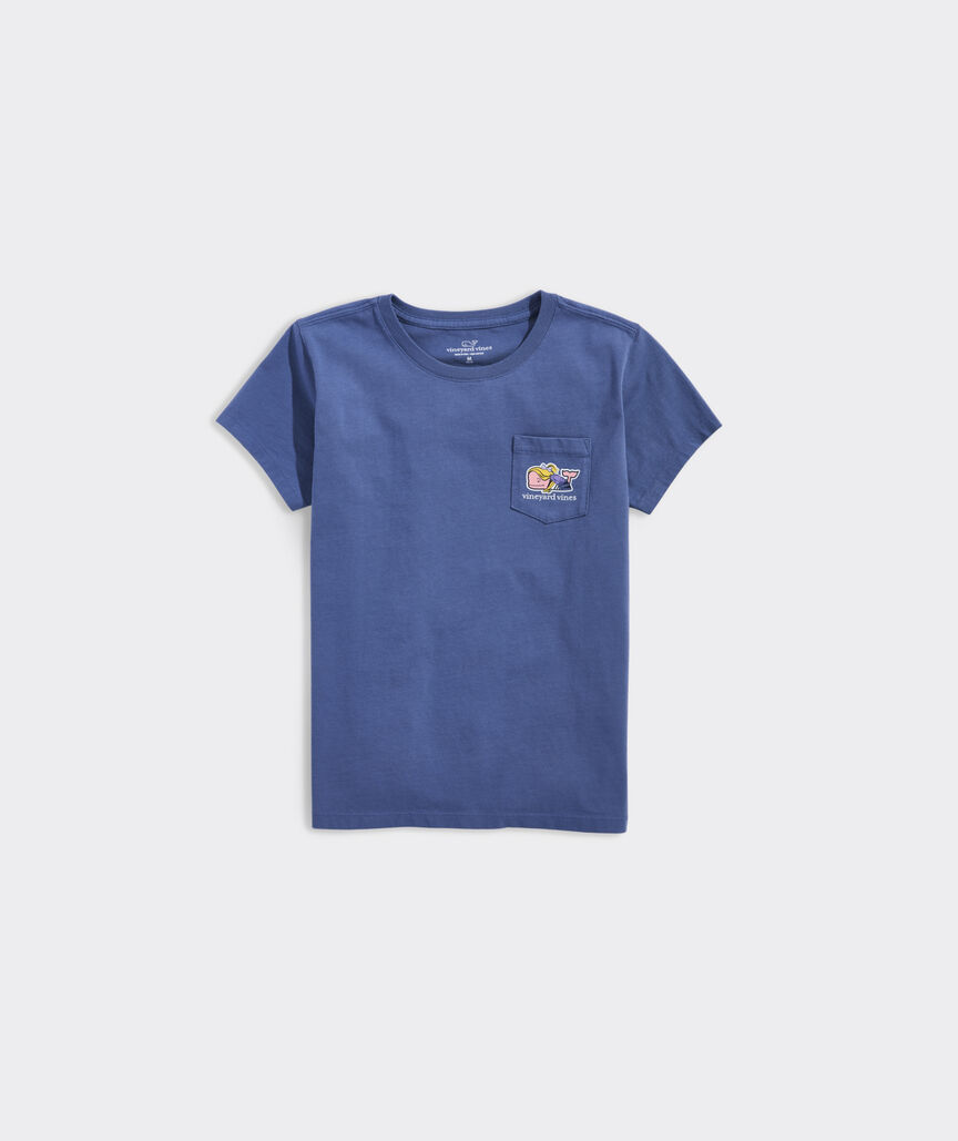 Girls' First Day Of School Whale Short-Sleeve Pocket Tee