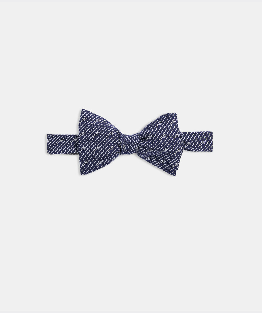 Whale Wave Silk Bow Tie