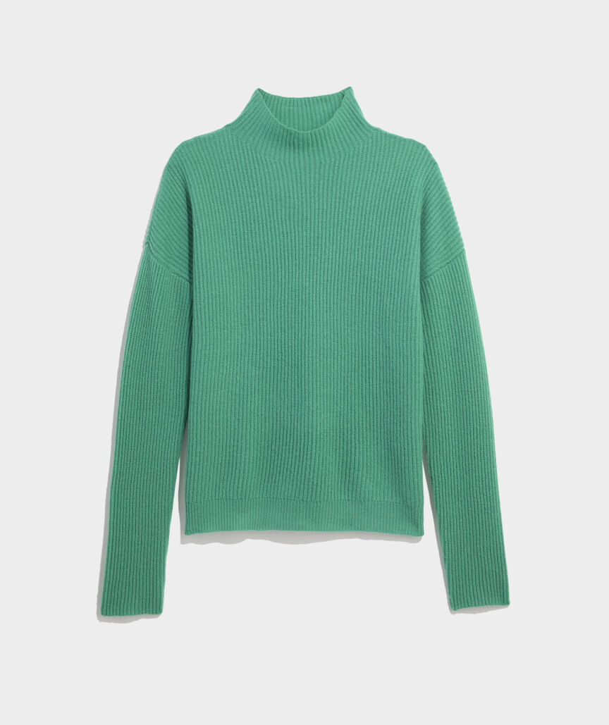 Seaspun Cashmere Ribbed Mockneck Sweater