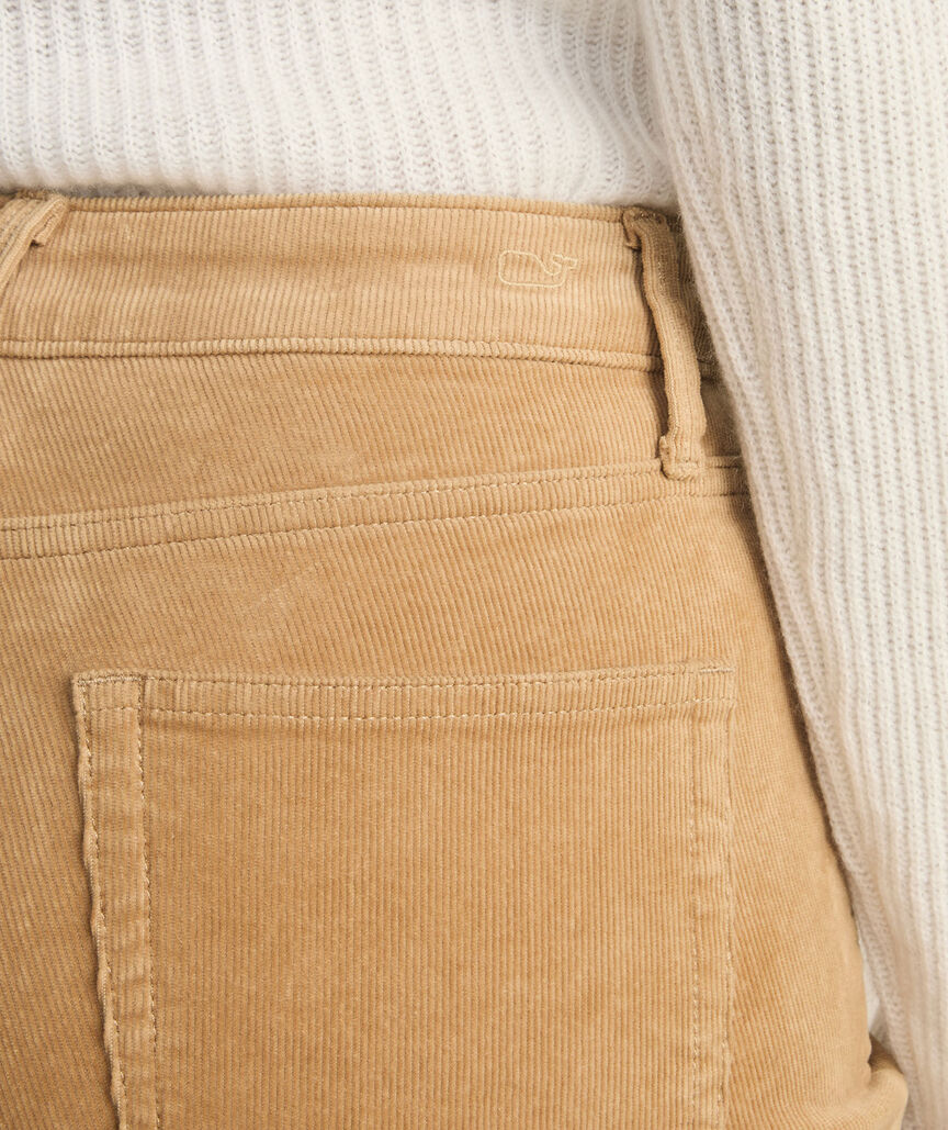 Kick Flare Mid-Rise Corduroy Pants