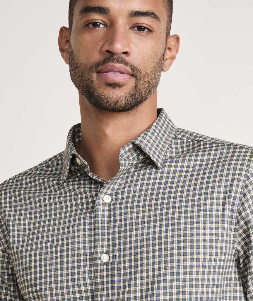 On-The-Go Brushed Twill Plaid Shirt