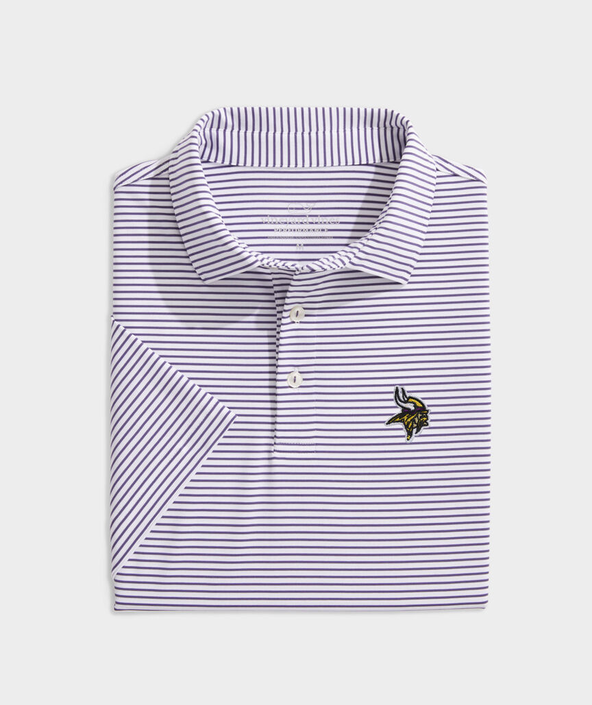 Men's Vineyard Vines Purple Minnesota Vikings Destin Stripe Sankaty Polo